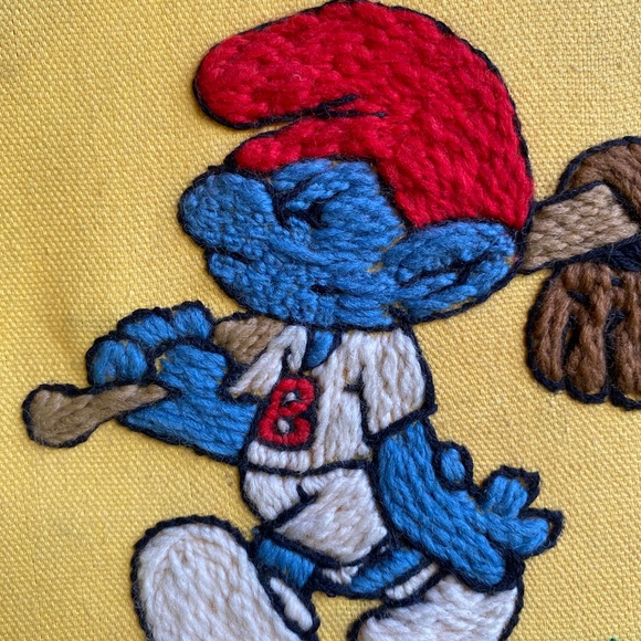 Baseball Smurf needlepoint - Picture 3 of 5